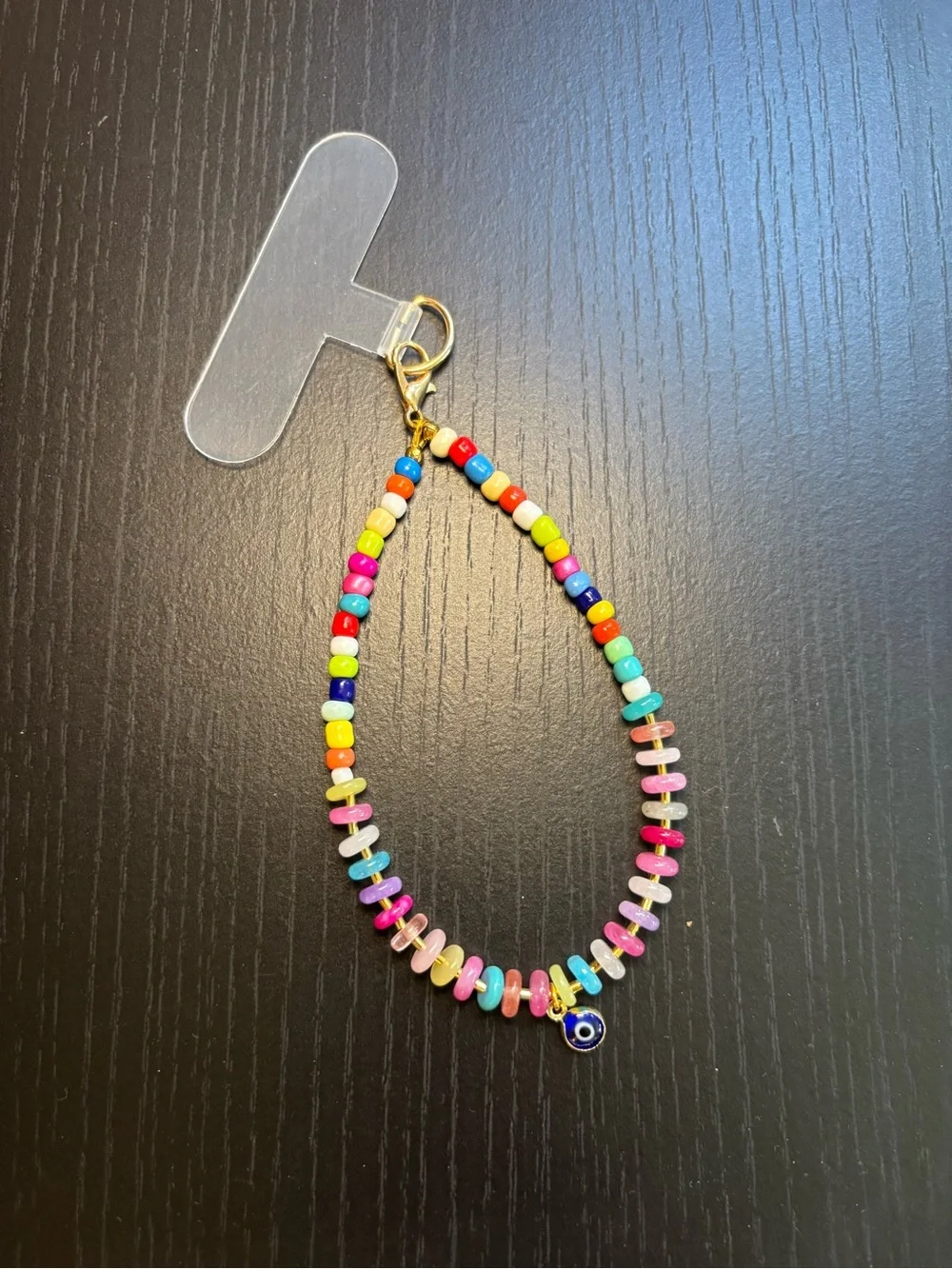 🧿 Colorful PhoneCharm Beaded Phone charm/strap with Evil Eye Charm. Handmade